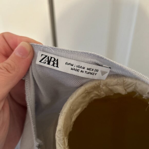 ZARA Light Gray Sleeveless Tank Top Crew Neck Shirt, Size M - Picture 4 of 8